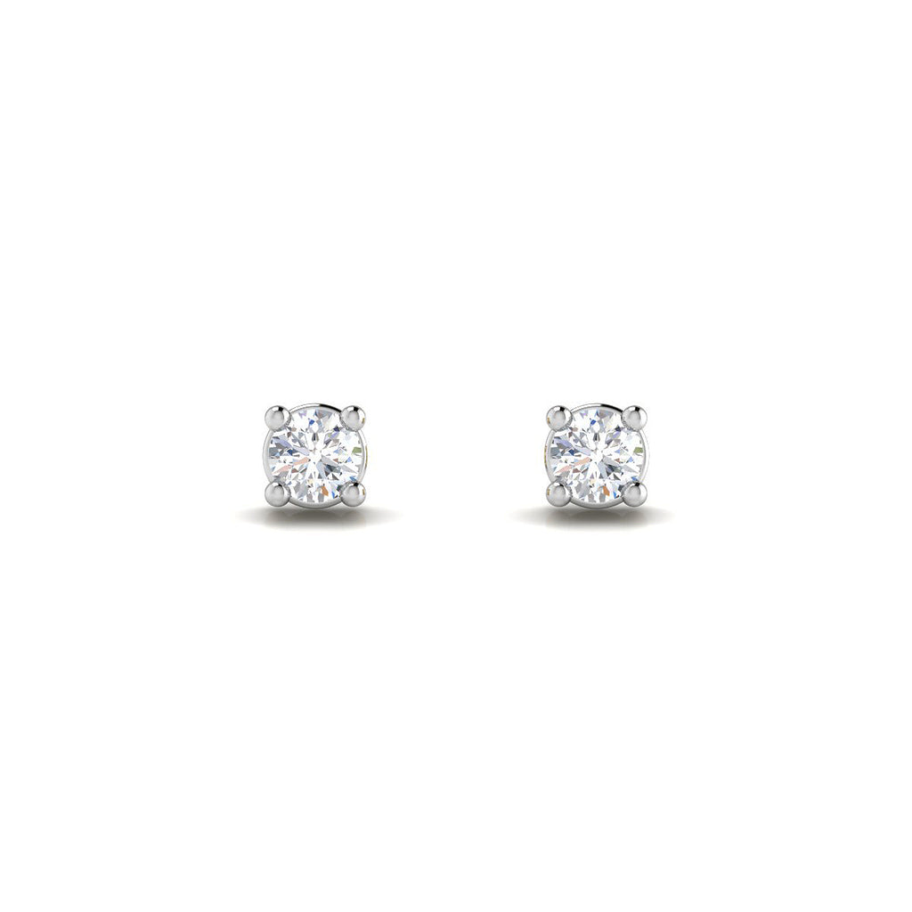 Pendientes con Diamantes Creados en Vermeil