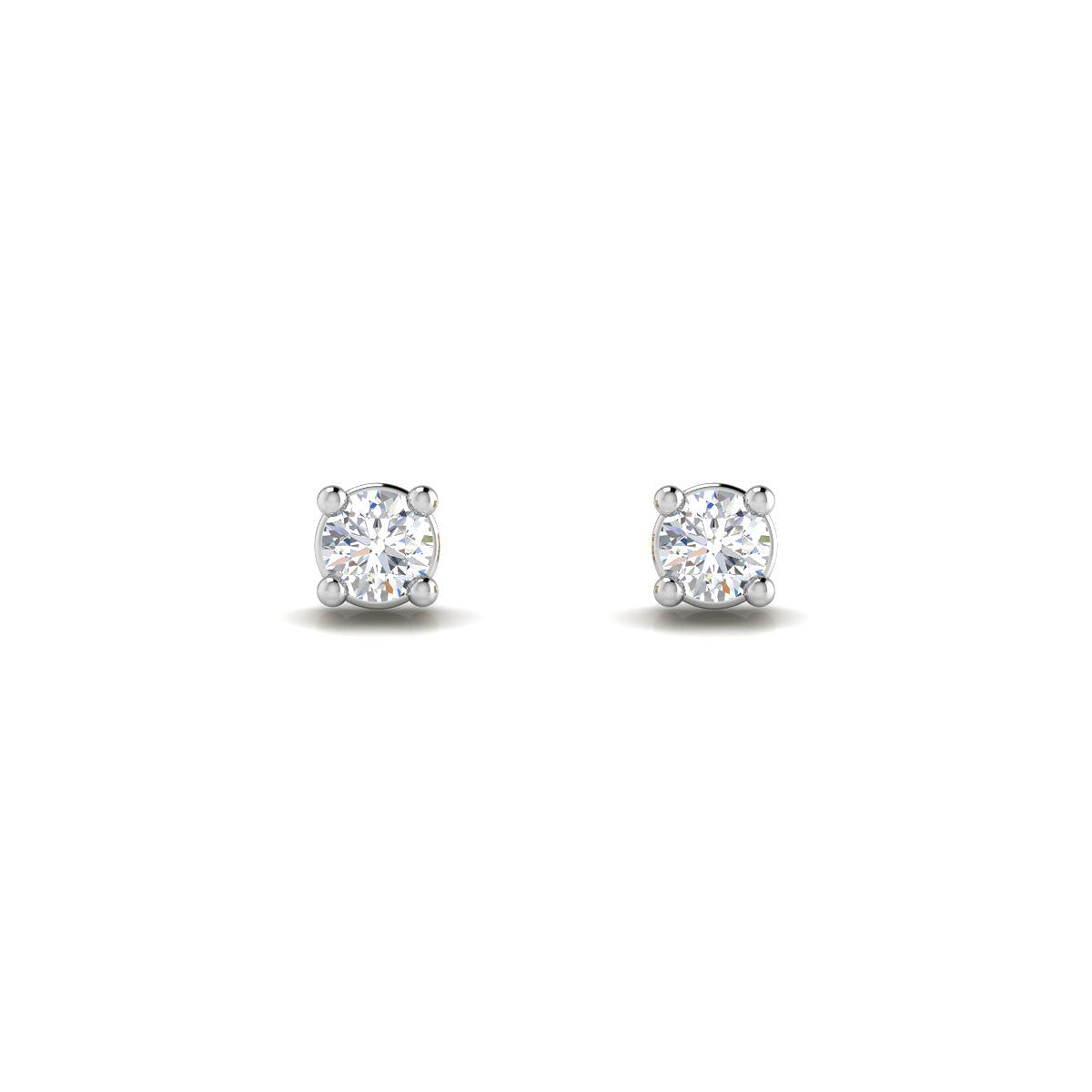 Pendientes con Diamantes Creados en Vermeil