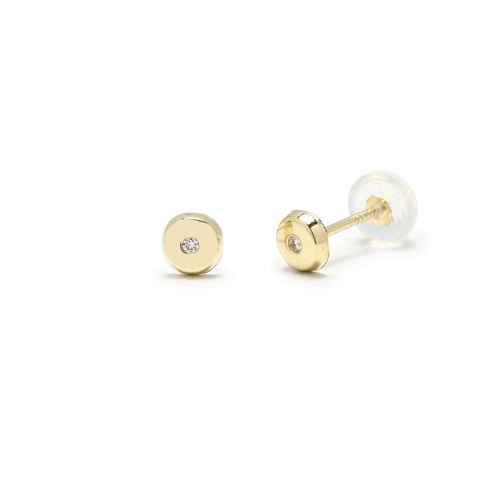 Pendientes Bebé de Oro de 9 Quilates con Diamantes