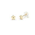 Pendientes Bebé Estrella de Oro de 9 Quilates con Diamantes