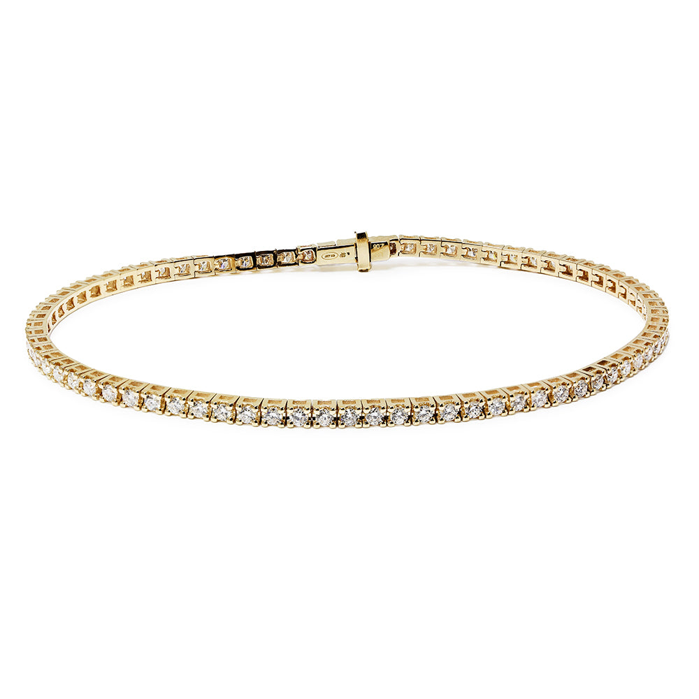 Pulsera de Oro de 9 Quilates con Diamantes Creados