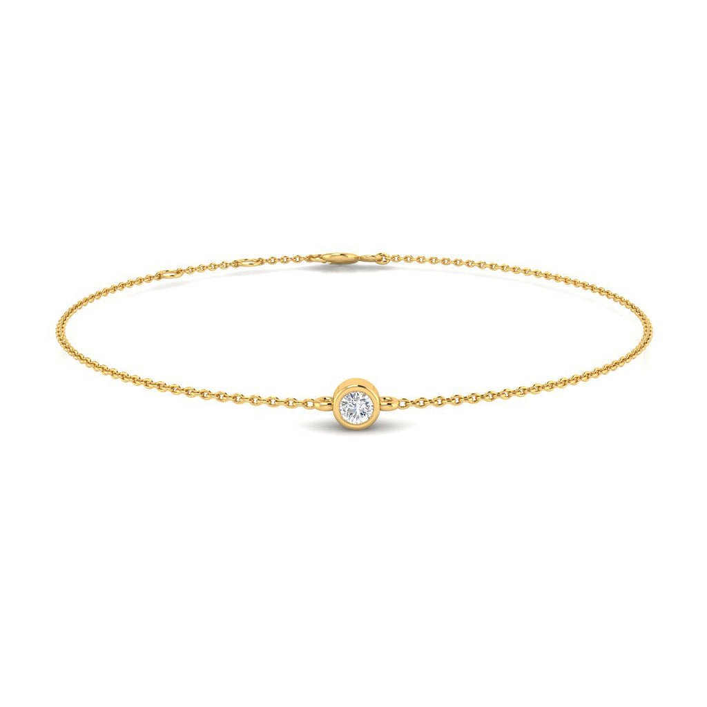 Pulsera con Diamantes Creados en Vermeil
