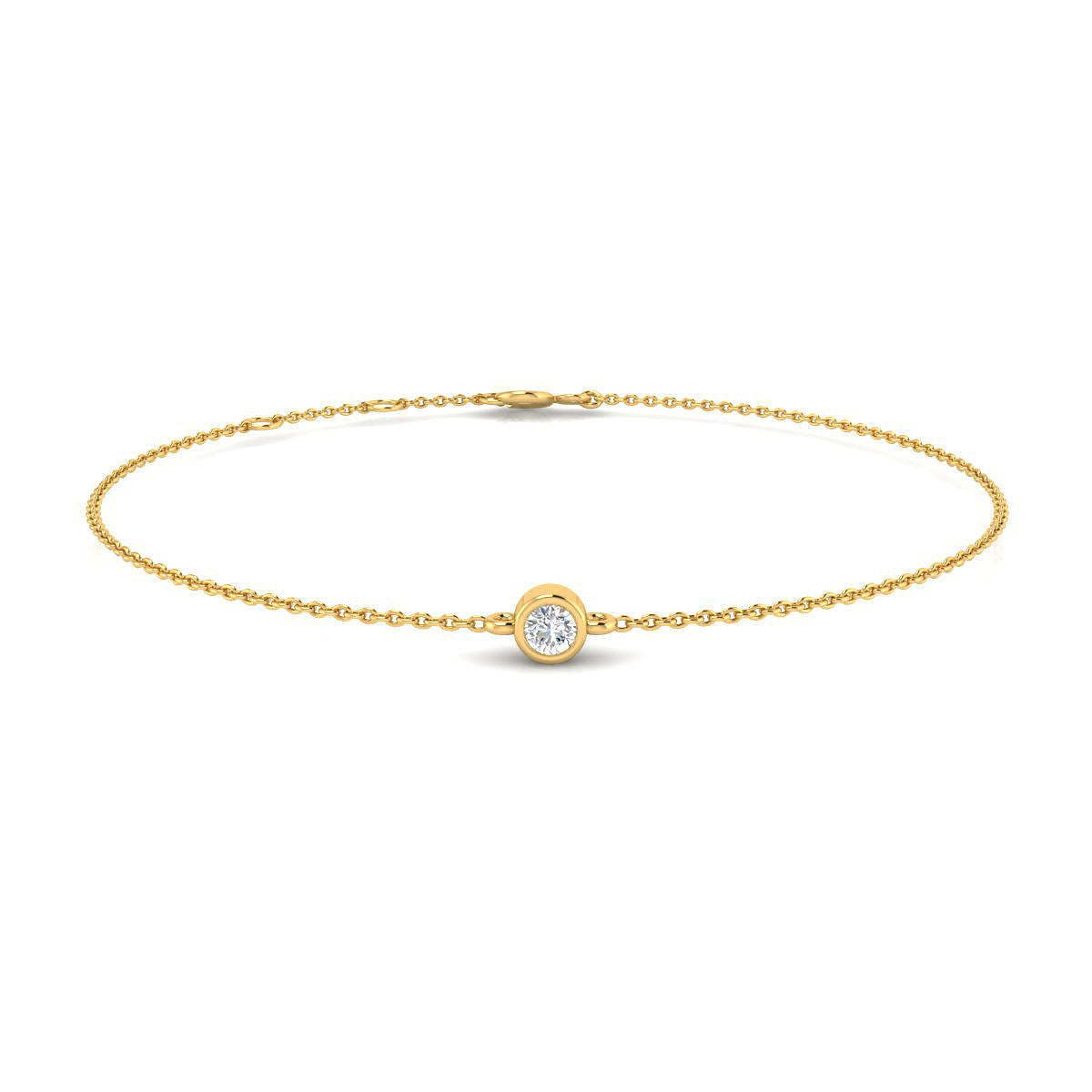 Pulsera con Diamantes Creados en Vermeil
