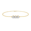 Pulsera con Diamantes Creados en Vermeil