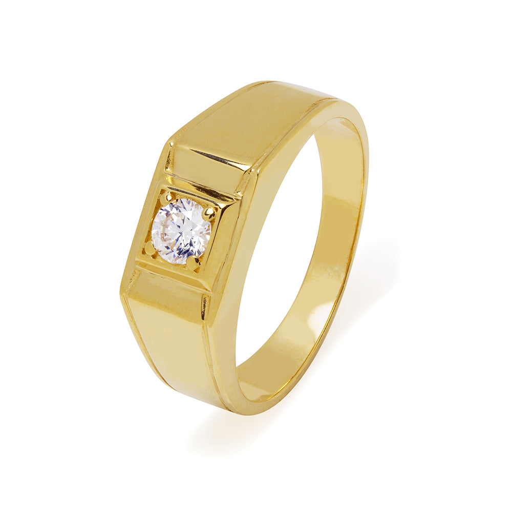 Anillo Solitario Arlo con Diamante Creado en Oro Amarillo 9 Kilates