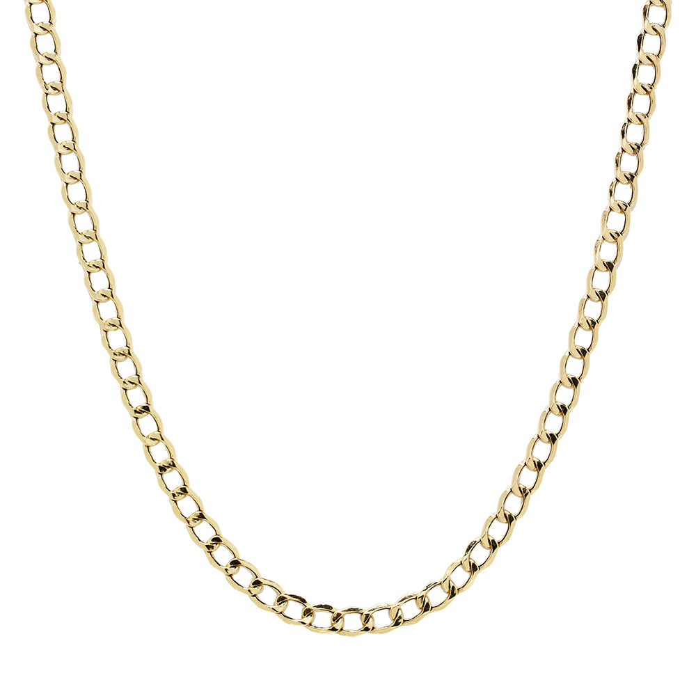 Cadena Barbada 3.65mm 45cm de Oro de 9 Quilates