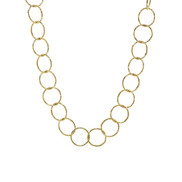 Cadena y Colgante Círculos Grabados Acero Tesi García