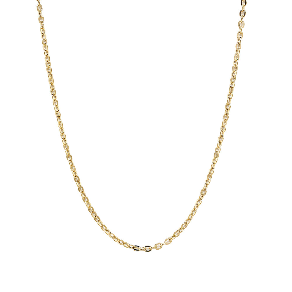 Cadena Hombre Forzada Ligera 60 cm en Oro Amarillo 9 Kilates