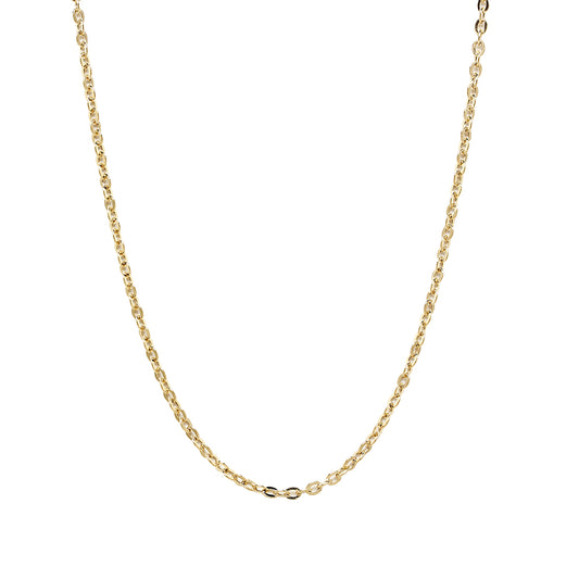Cadena Hombre Forzada Ligera 60 cm en Oro Amarillo 9 Kilates