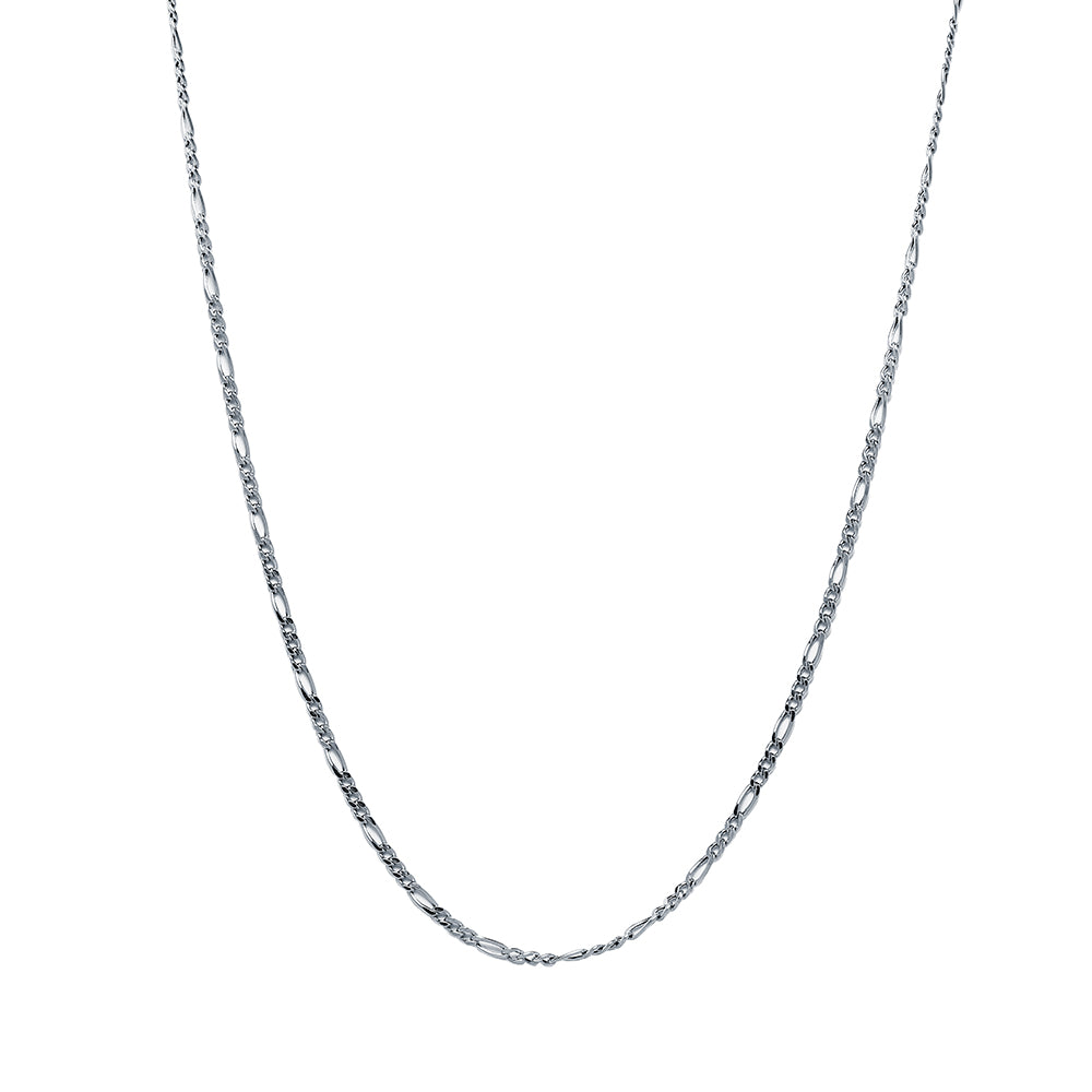 Cadena Progresiva 3x1 de 45 cm en Oro Blanco 18 Kilates