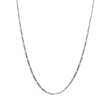 Cadena Progresiva 3x1 de 45 cm en Oro Blanco 18 Kilates