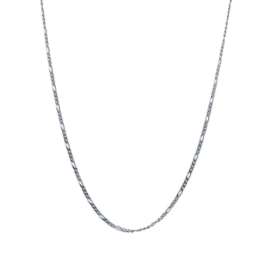 Cadena Progresiva 3x1 de 45 cm en Oro Blanco 18 Kilates