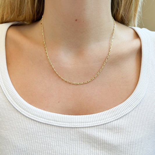 Cadena Progresiva 45x2.15 en Oro Amarillo 9 Kilates