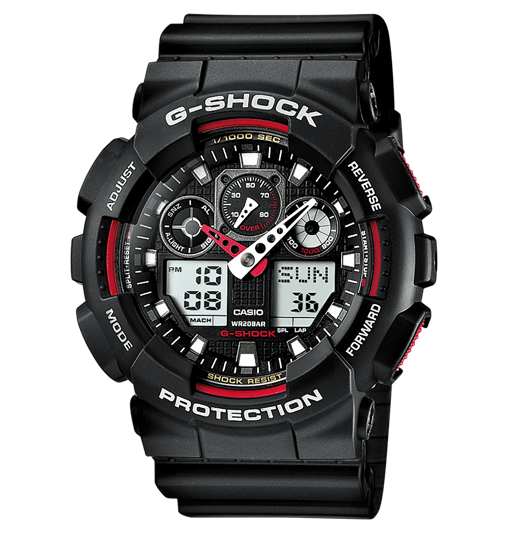 Reloj Casio G-SHOCK Hombre Analógico-Digital Negro-Rojo