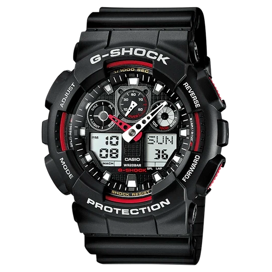 Reloj Casio G-SHOCK Hombre Analógico-Digital Negro-Rojo