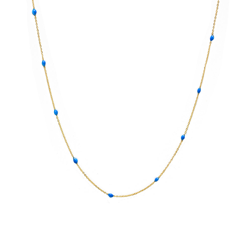 Gargantilla Kira con Piedras Azules de Oro de 9 Quilates