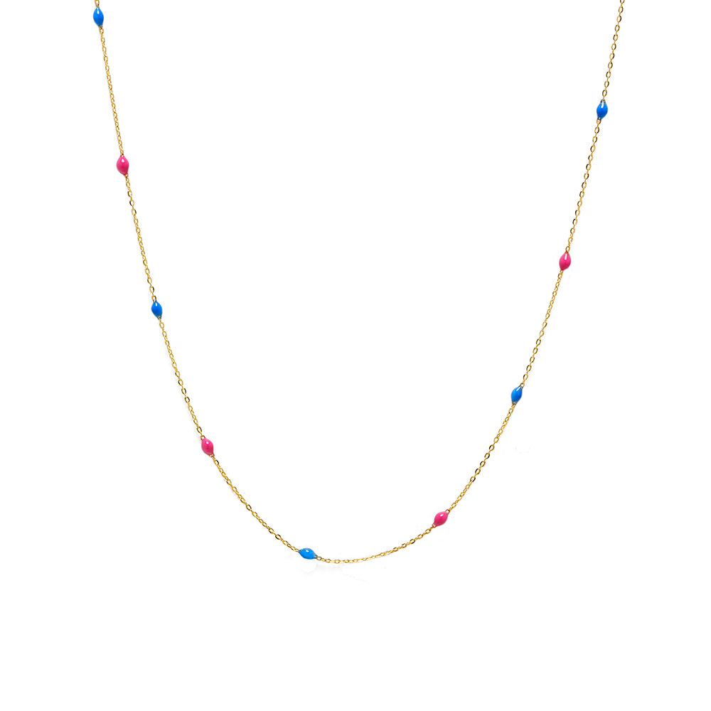 Gargantilla Kira de Oro de 9 Quilates con Piedras Multicolor