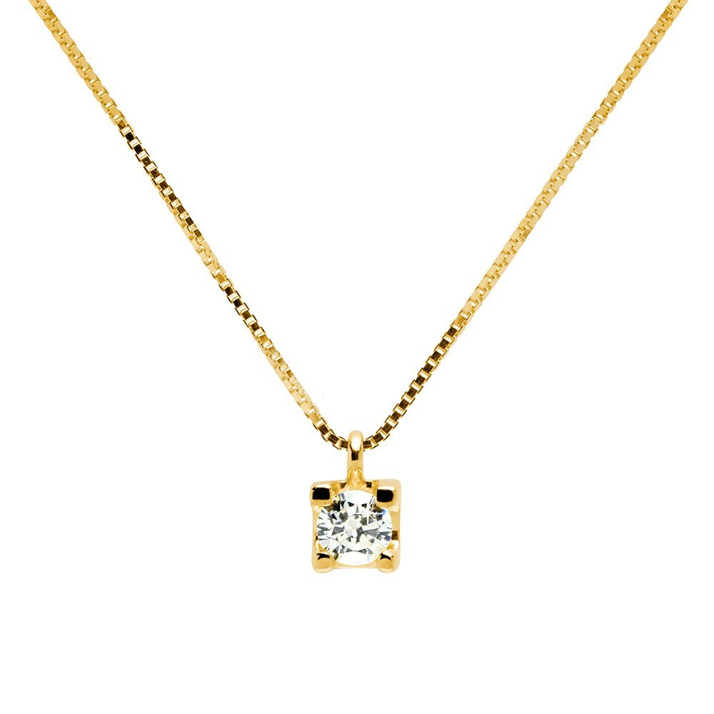 Conjunto Coralie 4 Grapas con Diamante en Oro Amarillo 18 Kilates