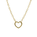 Gargantilla Silueta Corazón de Acero Dorado