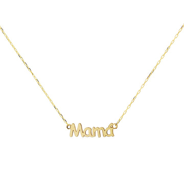 Cadena y Colgante Mamá en Oro Amarillo 9 Kilates