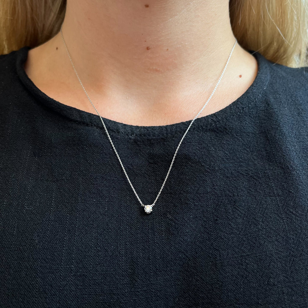 Gargantilla de Platino 950 con Diamante