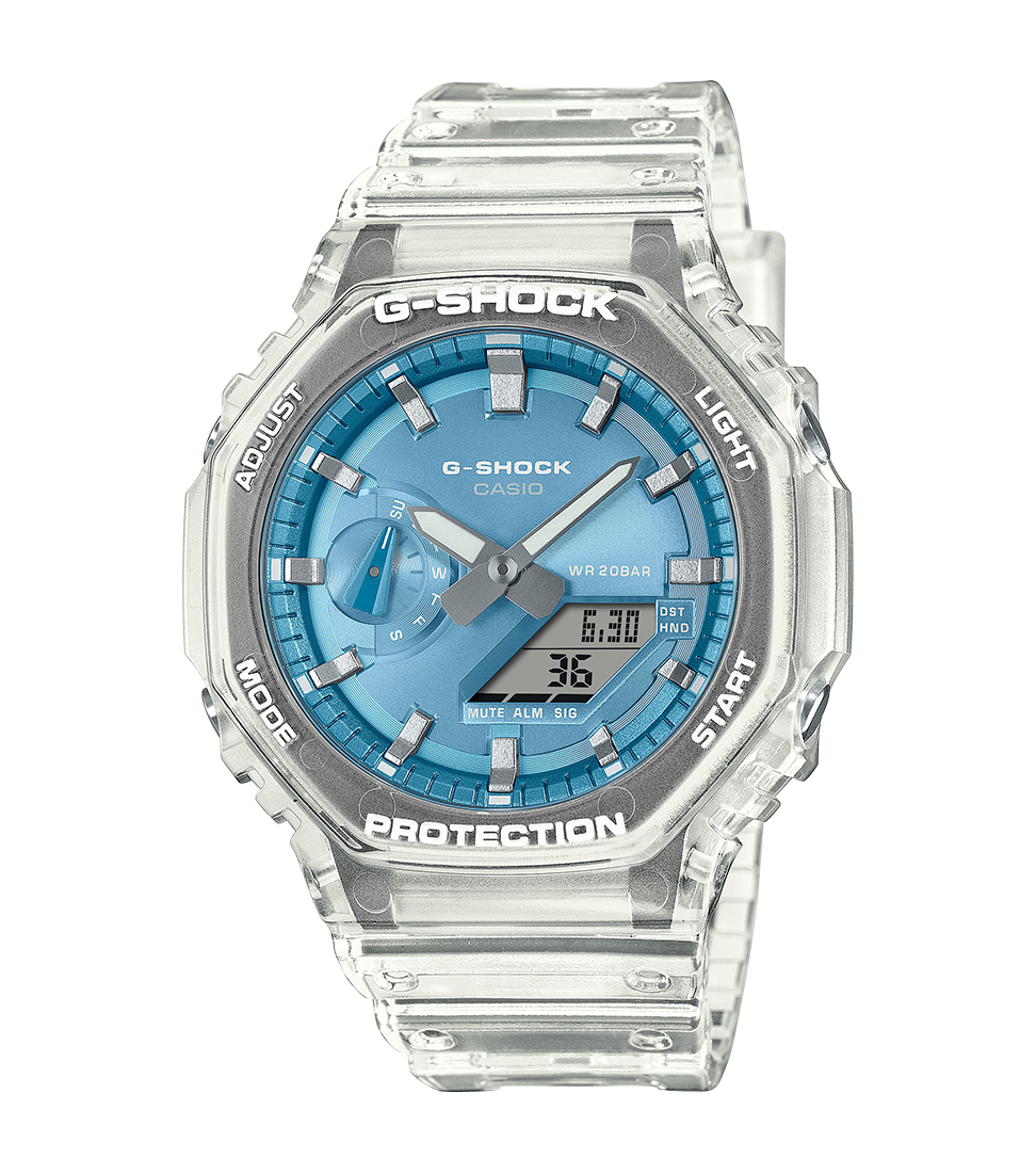 Reloj Casio G-SHOCK Hombre Analógico-Digital Azul Cielo Transparente