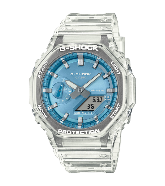 Reloj Casio G-SHOCK Hombre Analógico-Digital Azul Cielo Transparente