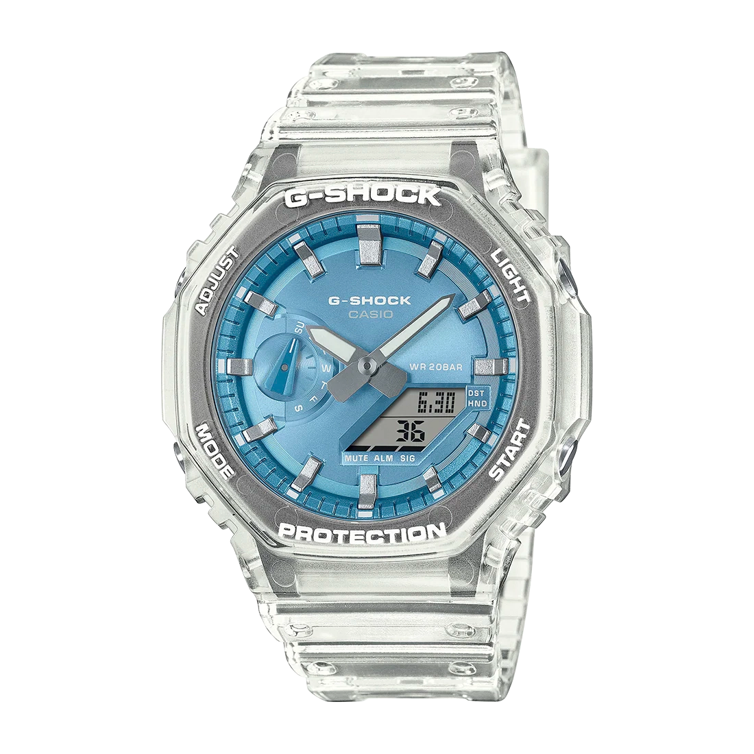 Reloj Casio G-SHOCK Hombre Analógico-Digital Azul Cielo Transparente