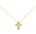 Colgante Cruz de Oro de 18 Quilates con Diamantes