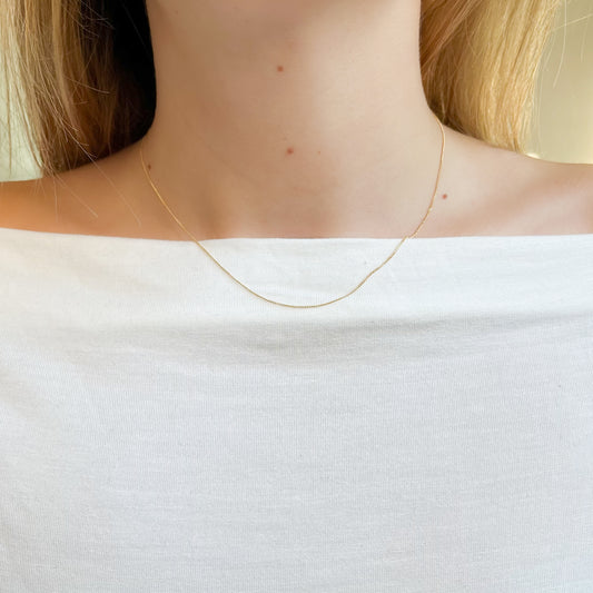 Cadena Barbada 40x0.8 en Oro Amarillo 18 Kilates