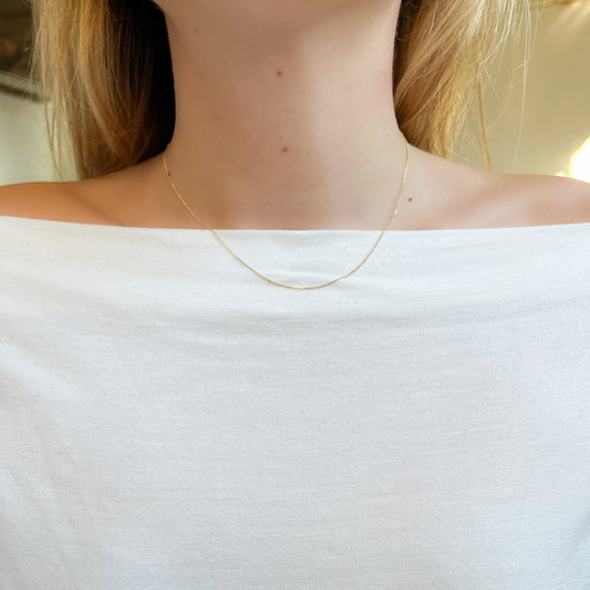 Cadena Barbada 45X0.45 en Oro Amarillo 9 Kilates