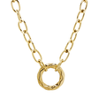 Cadena y Colgante de Acero Inoxidable con Argollas
