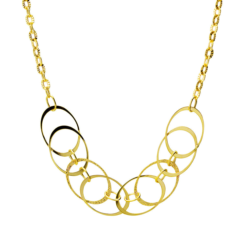 Conjunto Carina Cadena con Colgante y Pendientes en Oro Amarillo de 9 Kilates