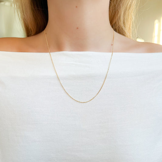 Cadena Barbada 50x1.05 en Oro Amarillo 9 Kilates