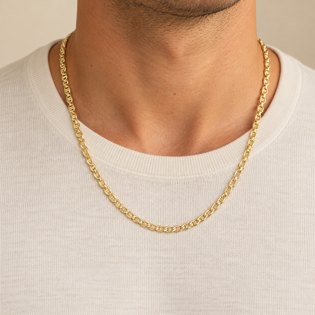 Cadena Travesino 50 cm 3.6 mm de Oro Amarillo de 9 Quilates