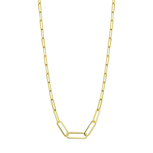 Cadena Eslabones Centrales 45x4 en Oro Amarillo 9 Kilates