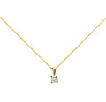 Gargantilla Solitario de Oro de 18 Quilates con Diamante