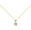 Gargantilla de Oro de 18 Quilates con Diamante Solitario