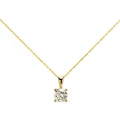 Gargantilla Solitario de Oro de 18 Quilates con Diamante