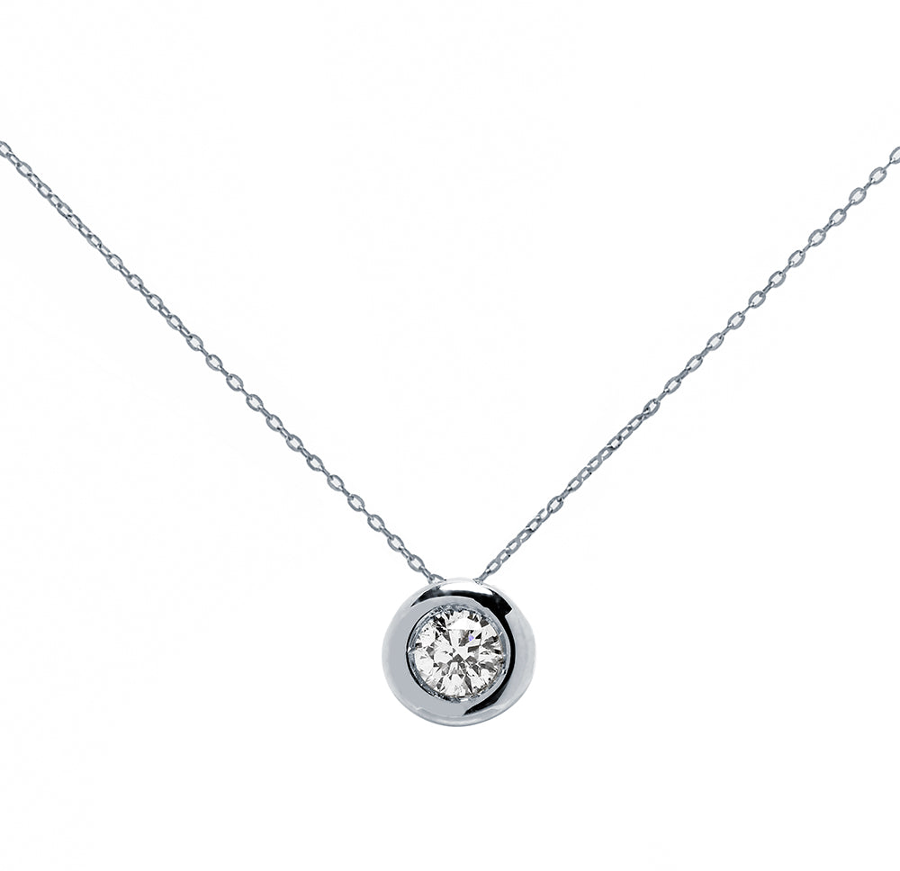 Gargantilla de Oro de 18 Quilates con Diamante