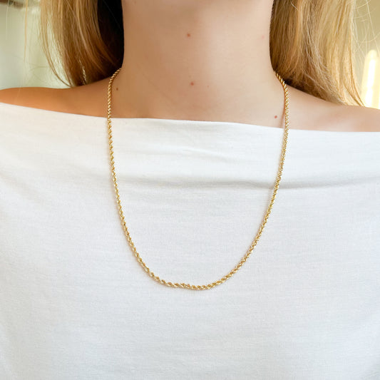 Cadena Cordón 55x2.7 en Oro Amarillo de 9 Kilates