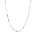 Cadena Singapur Placa Maciza 40x1.2 en Oro Bicolor 9 Kilates