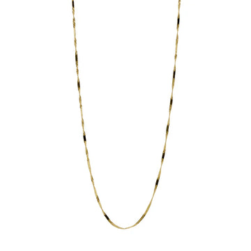 Cadena Singapur Placa Maciza 50cm en Oro Amarillo 18 Kilates