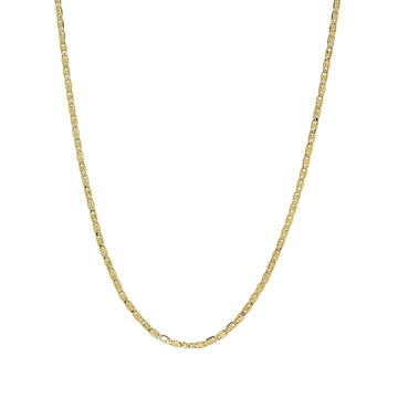 Cadena Travesino Plano 45x1.10 en Oro Amarillo 18 Kilates