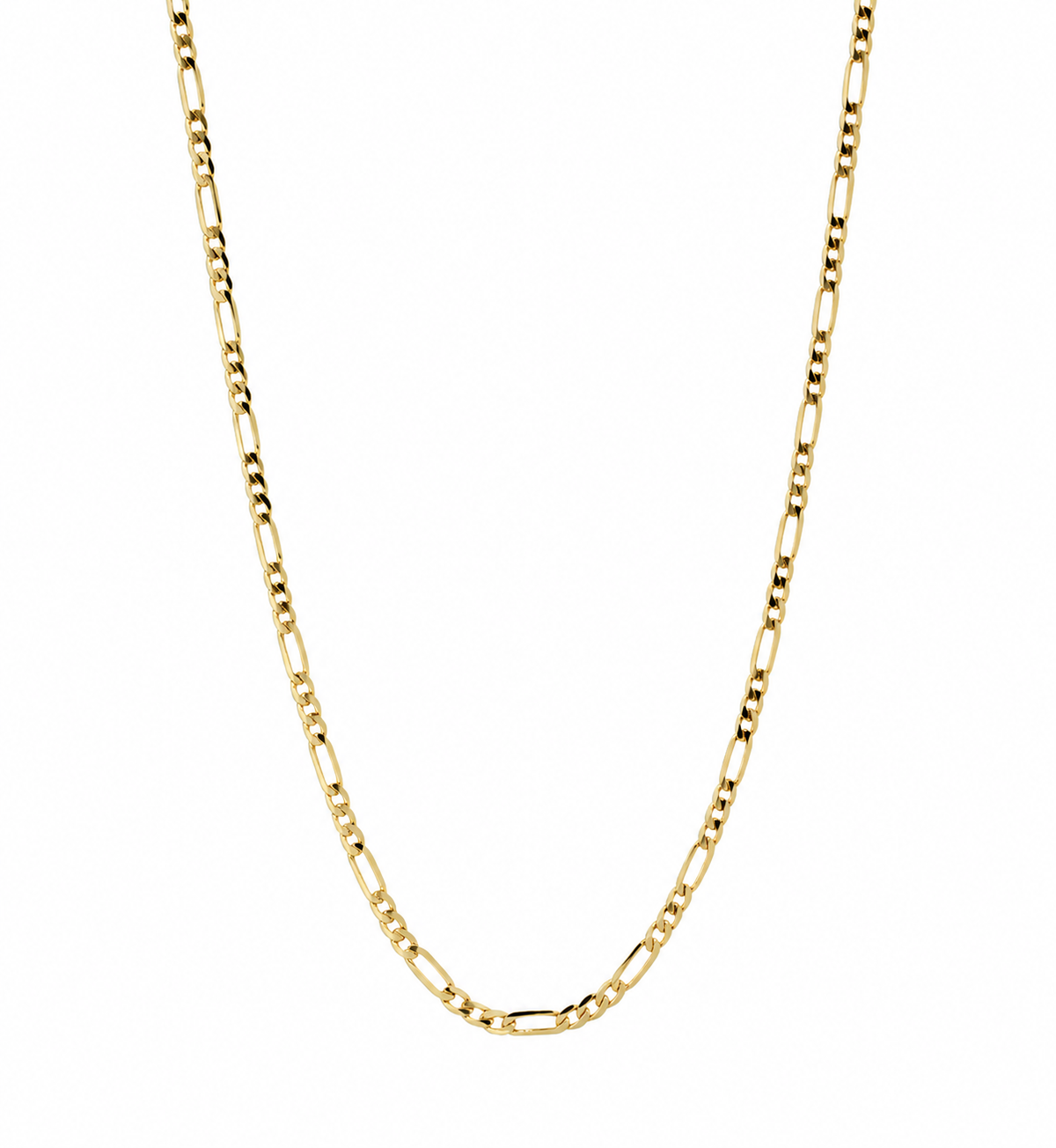 Cadena Progresiva 3x1 Diamantado 45 cm 1.55 mm de Oro Amarillo de 9 Quilates