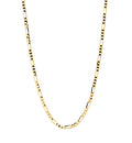 Cadena Progresiva 3x1 Diamantada 45 cm 1.95 mm de Oro Amarillo de 9 Quilates