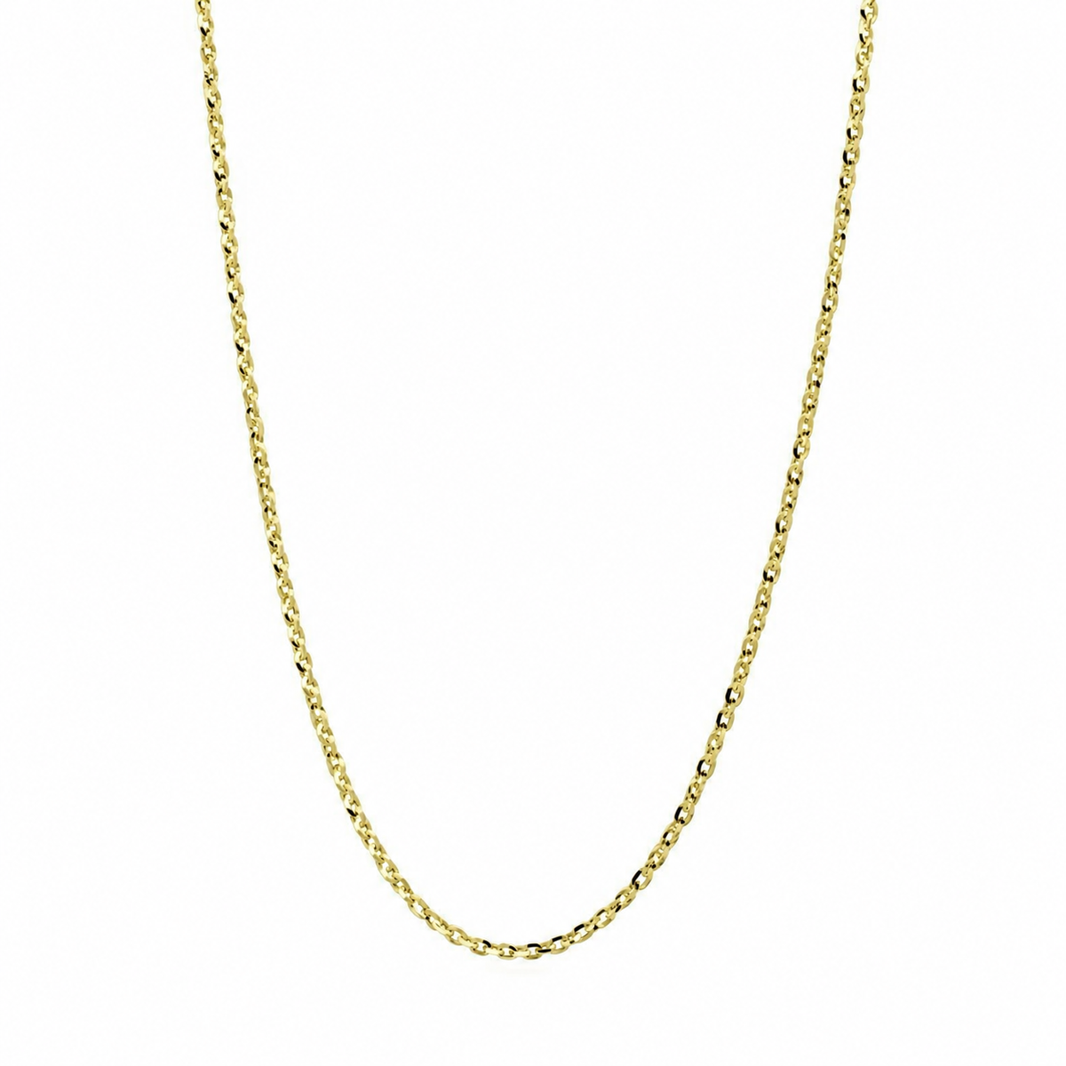 Cadena Forzada Diamantada 45 cm 0,95 mm de Oro Amarillo de 9 Quilates