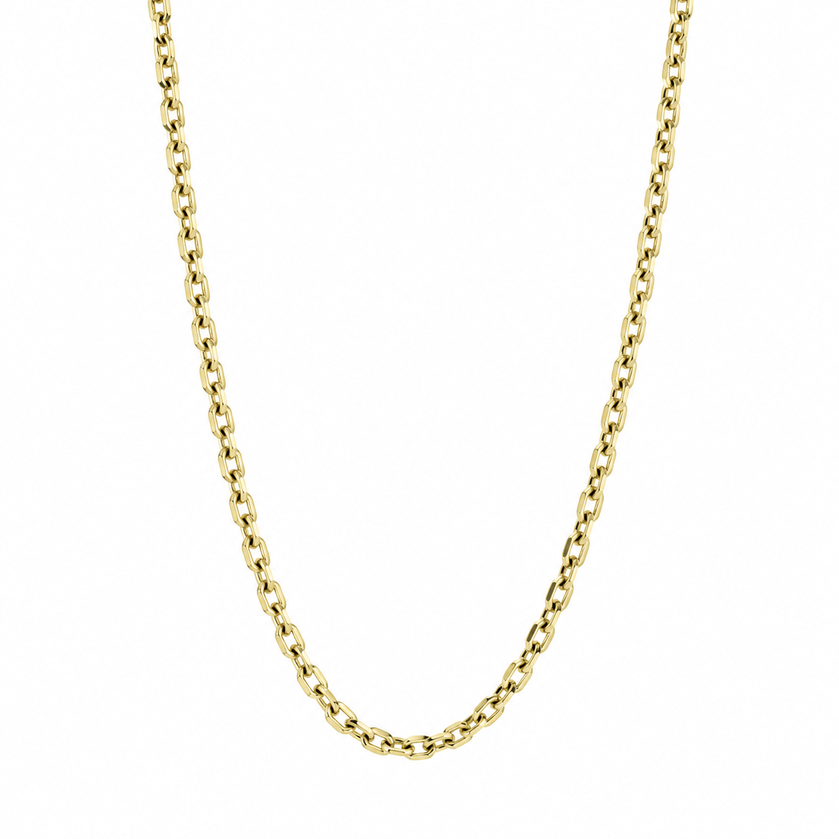 Cadena Forzada Diamantada 45 cm 1,5 mm de Oro Amarillo de 9 Quilates