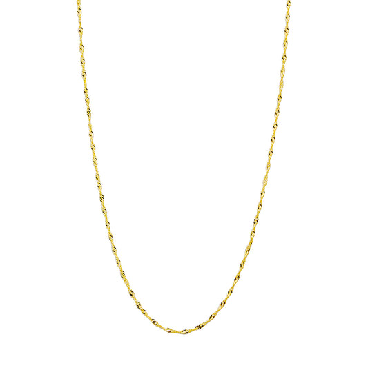 Cadena Singapur 40x1 en Oro Amarillo 9 Kilates