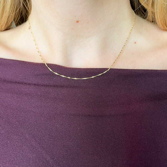 Cadena Singapur 40x1 en Oro Amarillo 9 Kilates